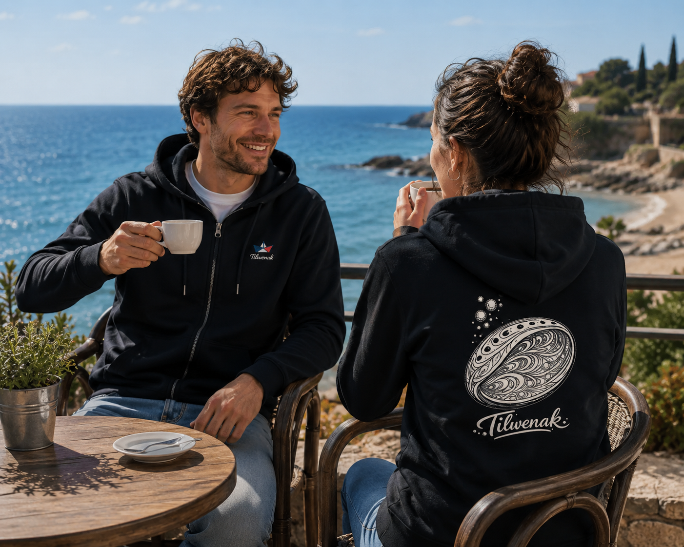 Sweat à capuche zippé écologique Tilwenak