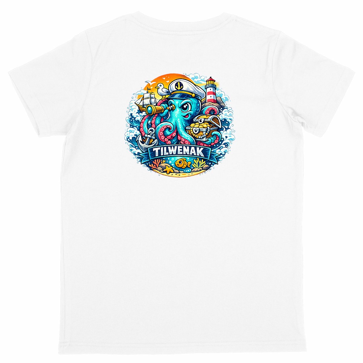 T-shirt enfant en coton bio  Tilwenak - dos_blanc