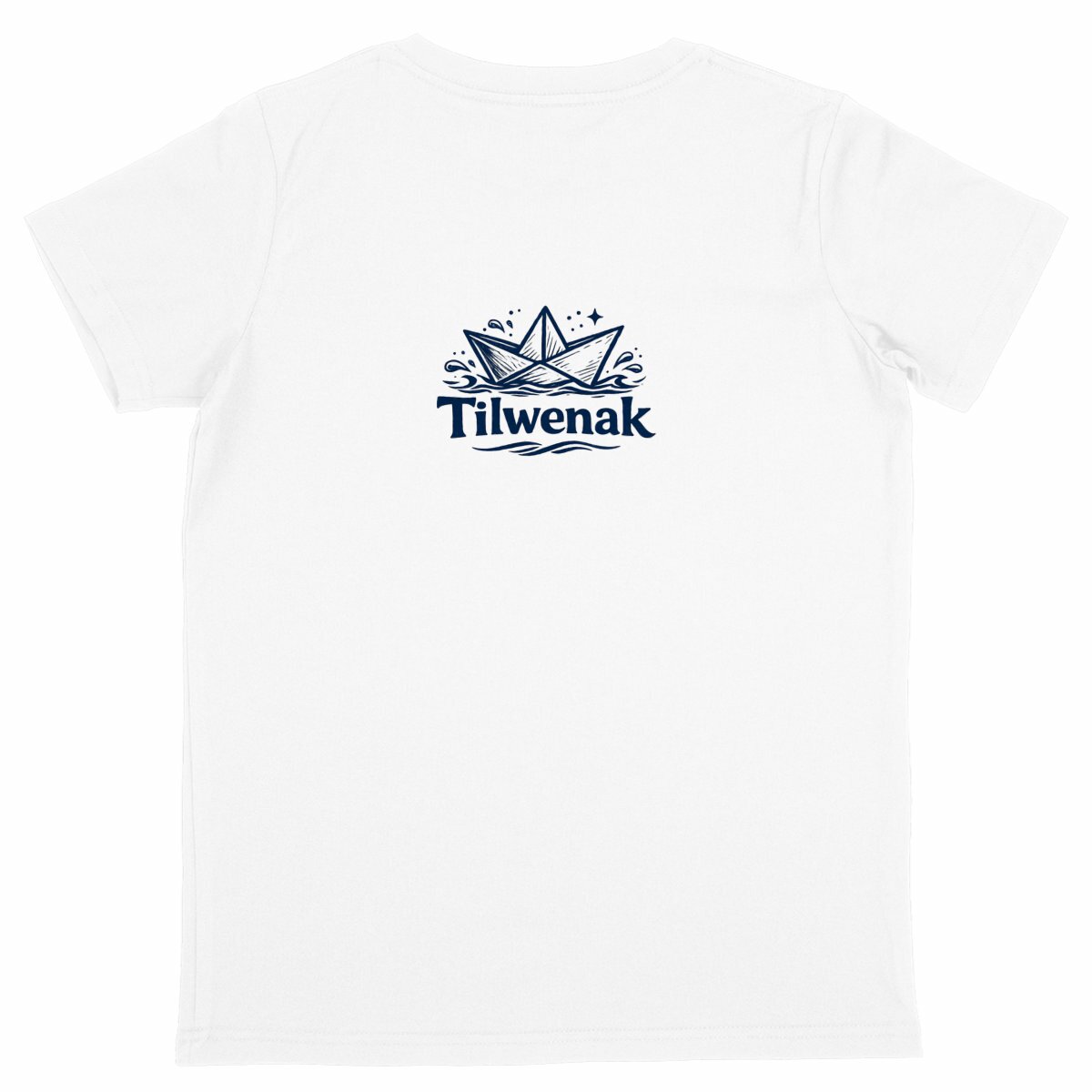 T-shirt enfant en coton bio Tilwenak - dos_blanc