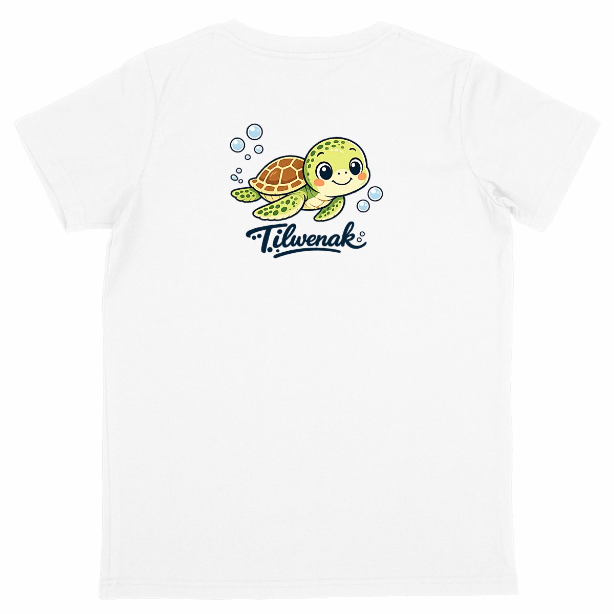 T-shirt enfant en coton bio Tilwenak - dos_blanc