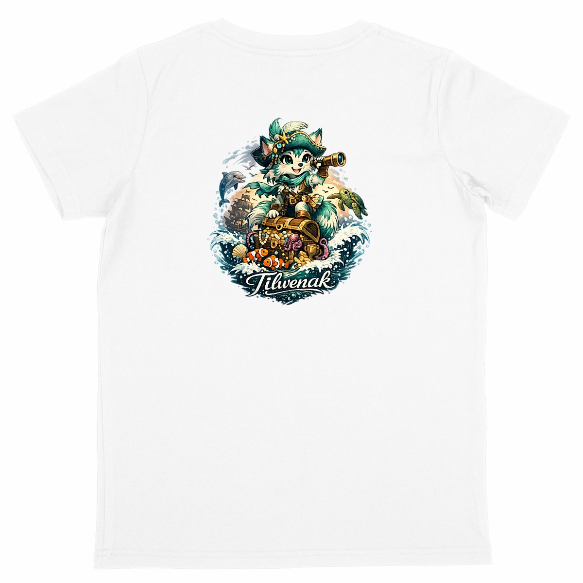 T-shirt enfant en coton bio Tilwenak - dos_blanc