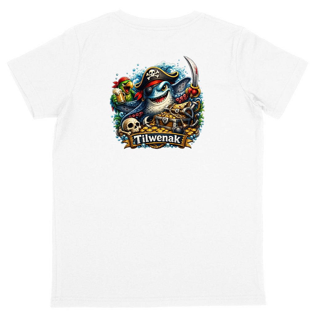 T-shirt enfant en coton bio Tilwenak - dos_blanc
