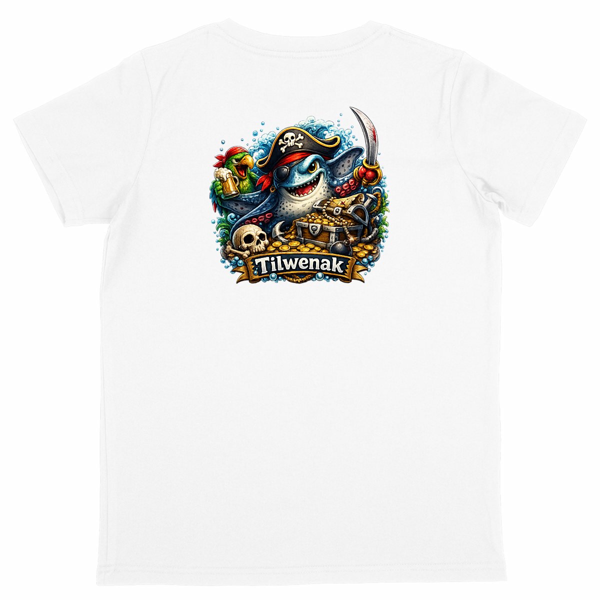 T-shirt enfant en coton bio Tilwenak - dos_blanc