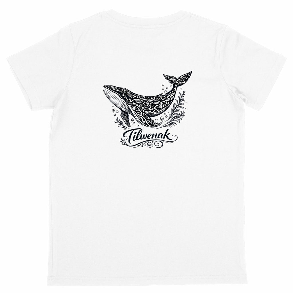 T-shirt enfant en coton bio Tilwenak - dos_blanc