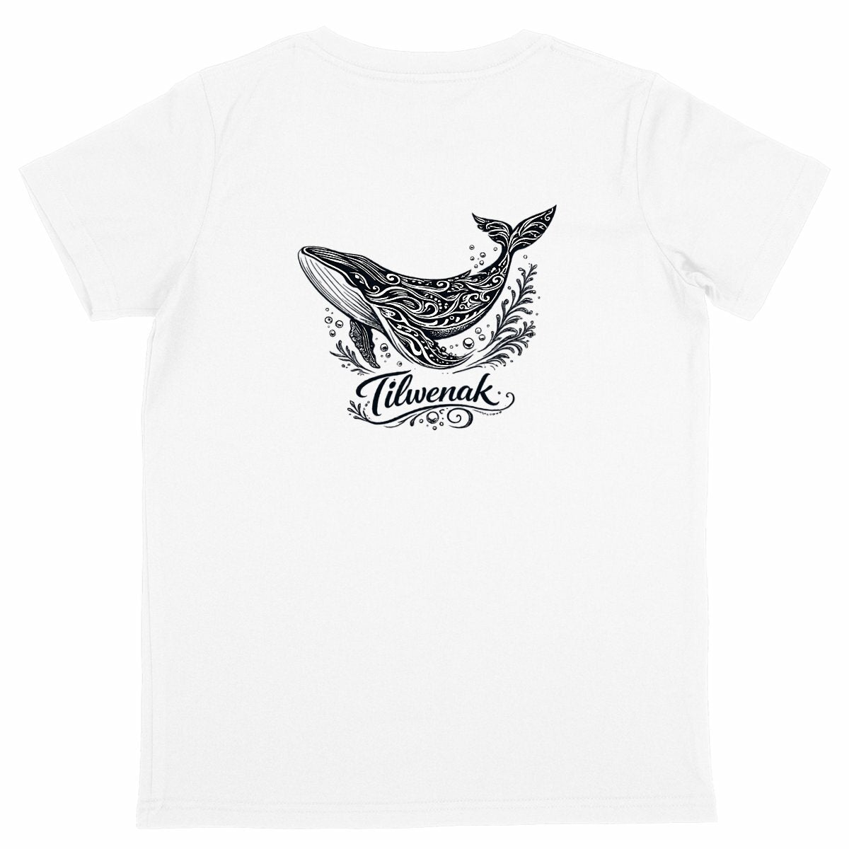 T-shirt enfant en coton bio Tilwenak - dos_blanc