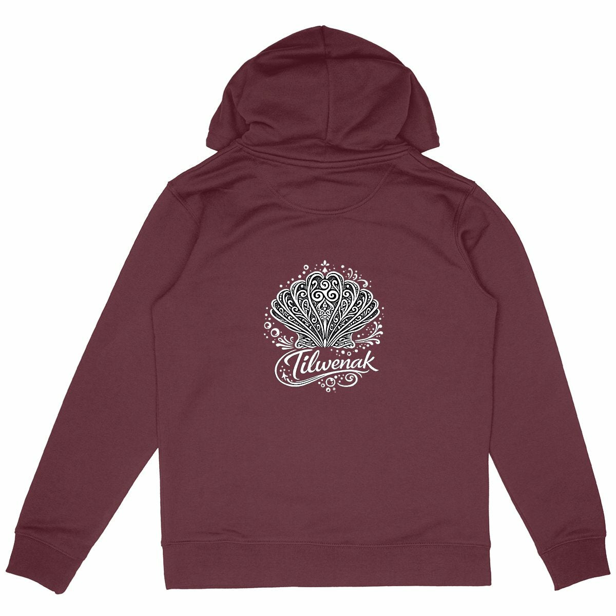 Sweat à capuche épais éco-responsable Tilwenak - dos_bordeaux