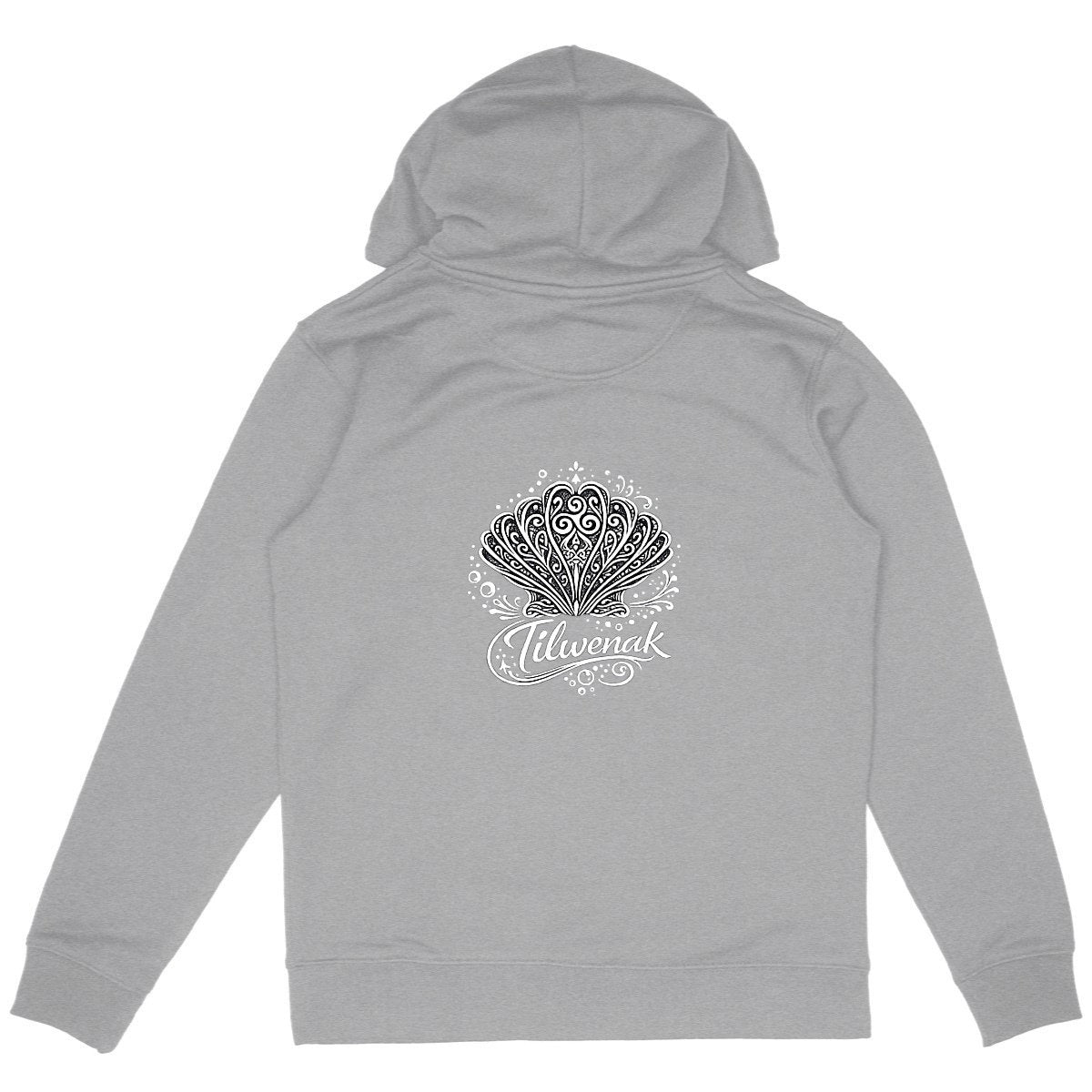 Sweat à capuche épais éco-responsable Tilwenak - dos_gris