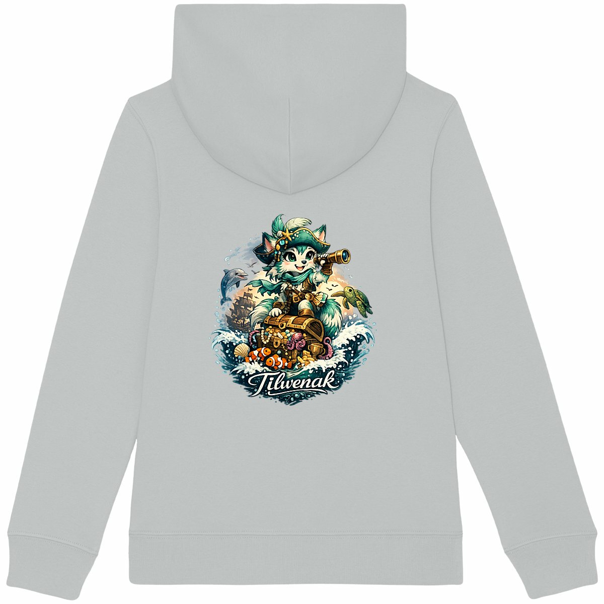 Sweat a capuche Tilwenak épais enfant - dos_gris