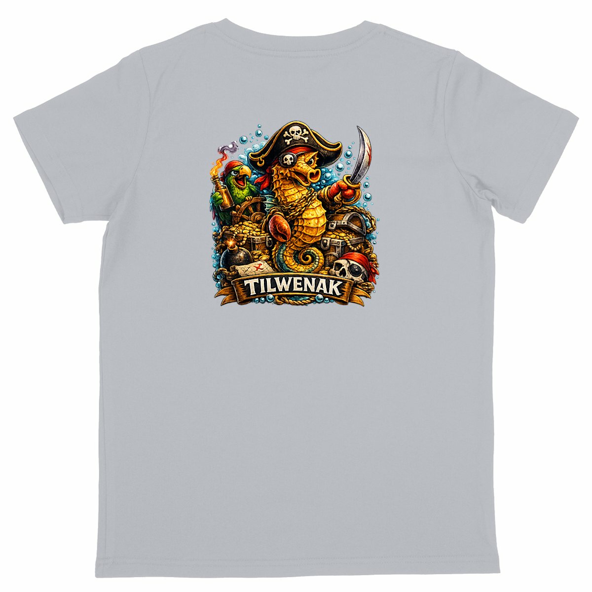 T-shirt enfant en coton bioTilwenak - dos_gris