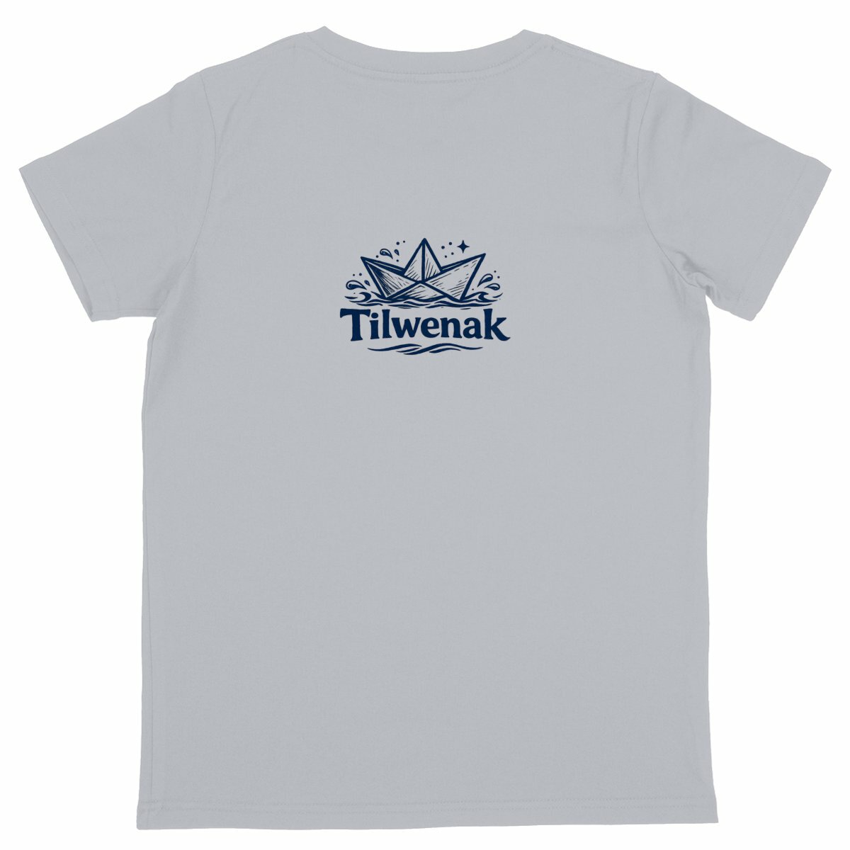 T-shirt enfant en coton bio Tilwenak - dos_gris