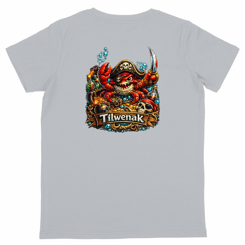 T-shirt Enfant Coton en Conversion Bio – Tilwenak - dos_gris