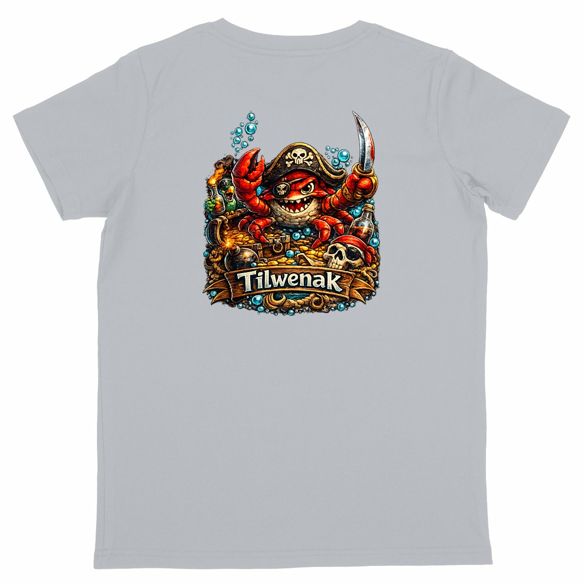 T-shirt Enfant Coton en Conversion Bio – Tilwenak - dos_gris