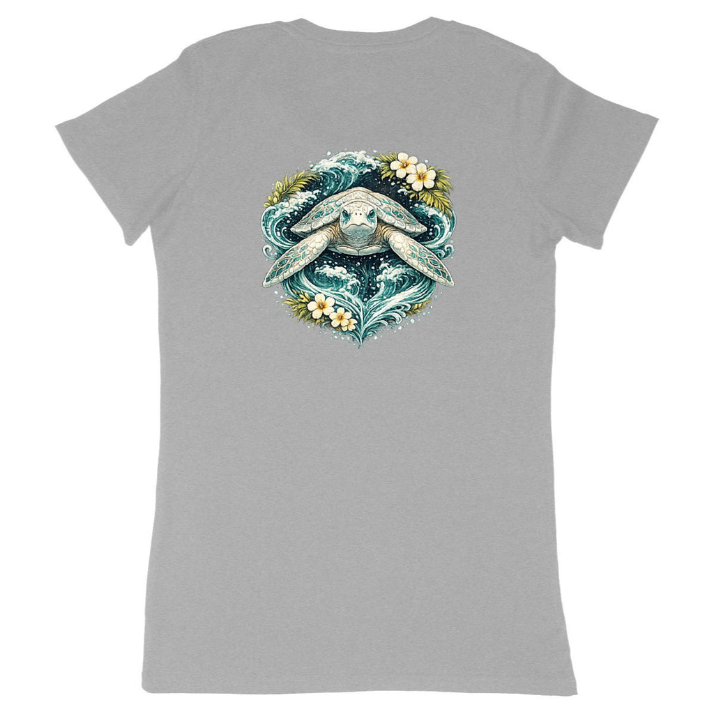 Tee-shirt femme Adulte Tilwenak – Tortue Océan Élégance - dos_gris