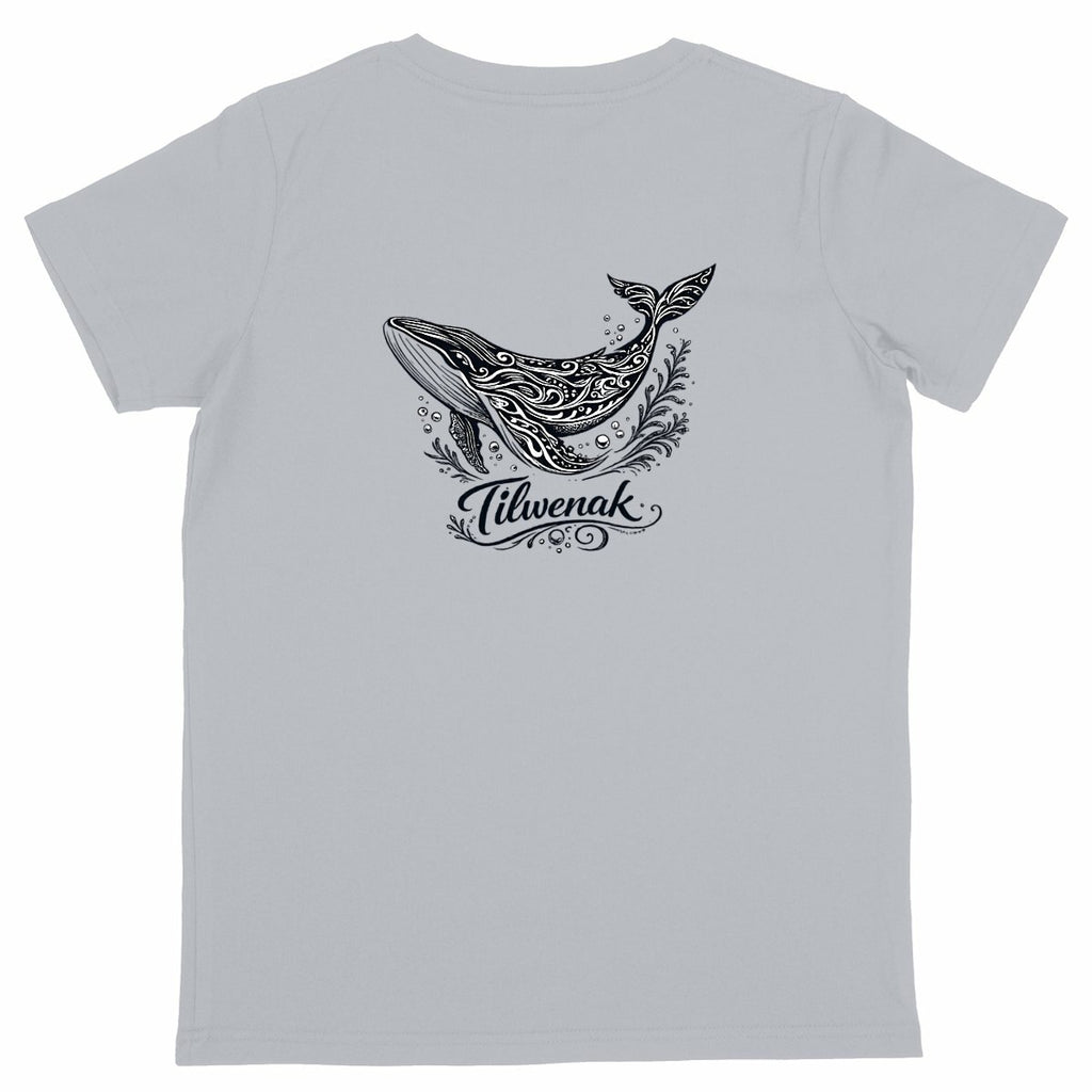 T-shirt enfant en coton bio Tilwenak - dos_gris