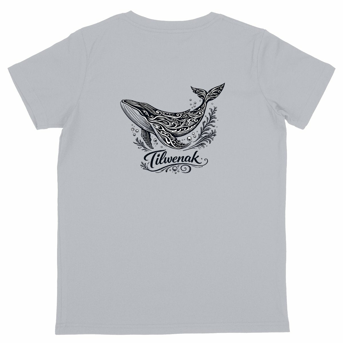 T-shirt enfant en coton bio Tilwenak - dos_gris
