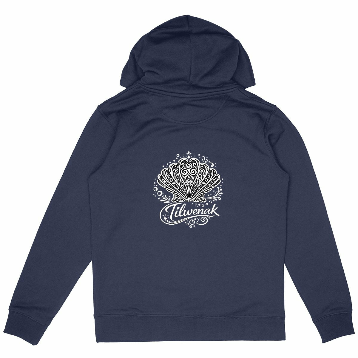 Sweat à capuche épais éco-responsable Tilwenak - dos_marine