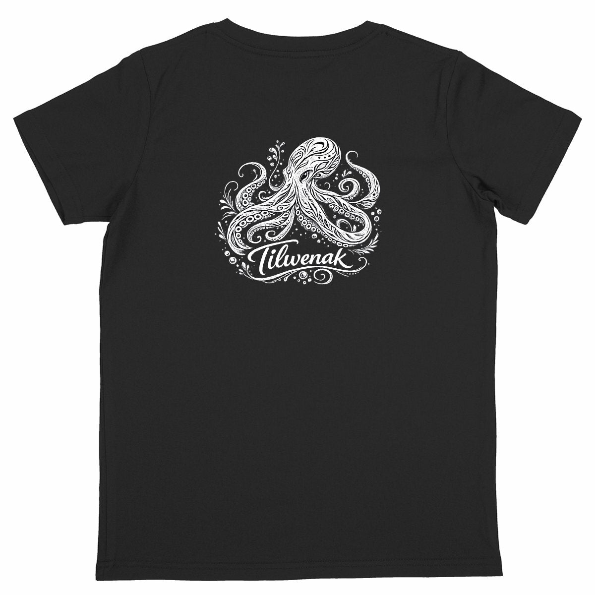 T-shirt enfant en coton bio Tilwenak - dos_noir