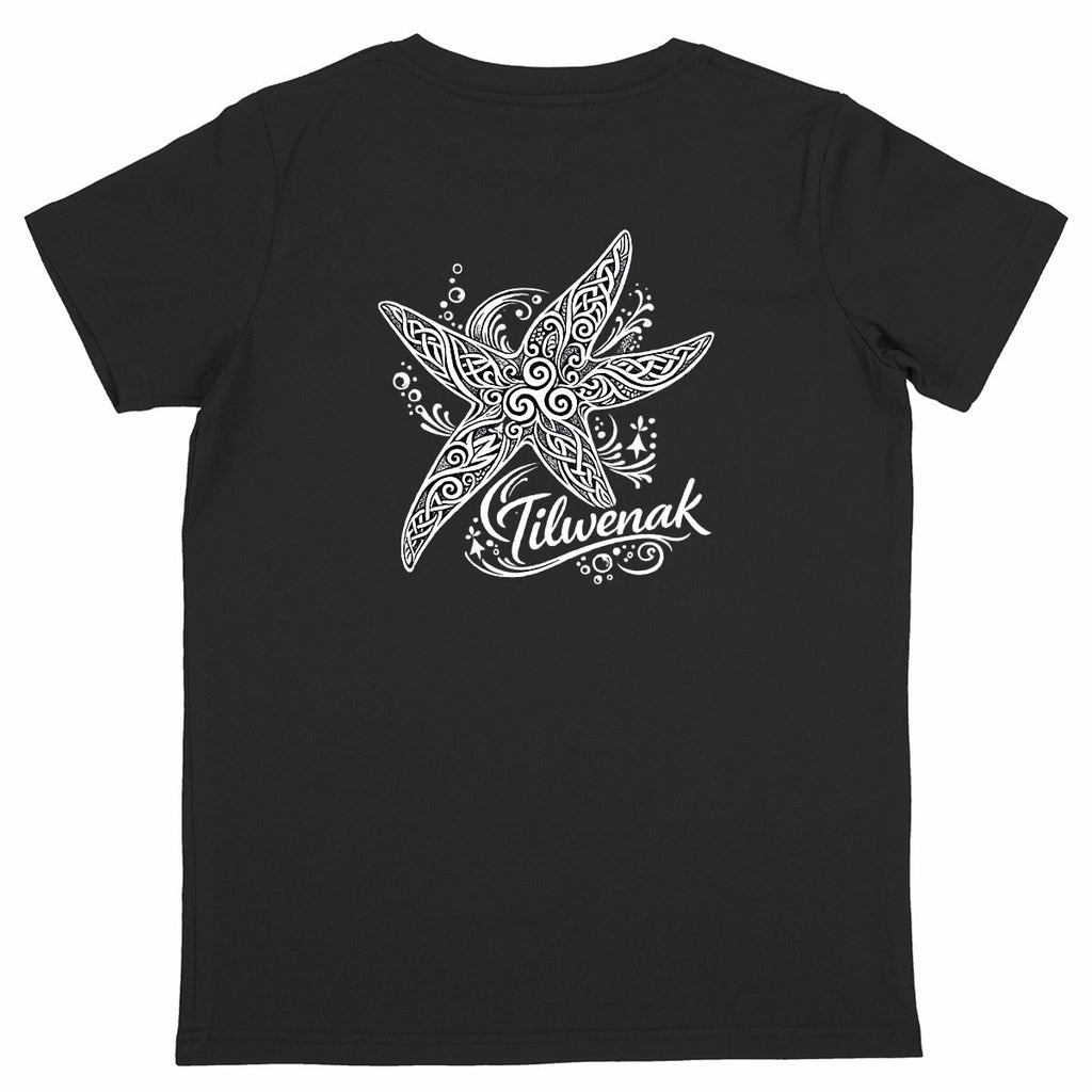 T-shirt enfant en coton bio  Tilwenak - dos_noir