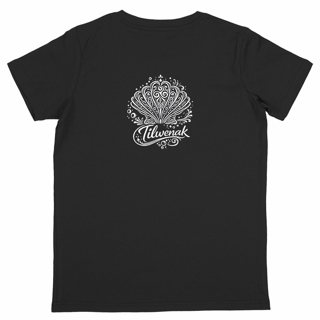 T-shirt enfant en coton bio Tilwenak - dos_noir