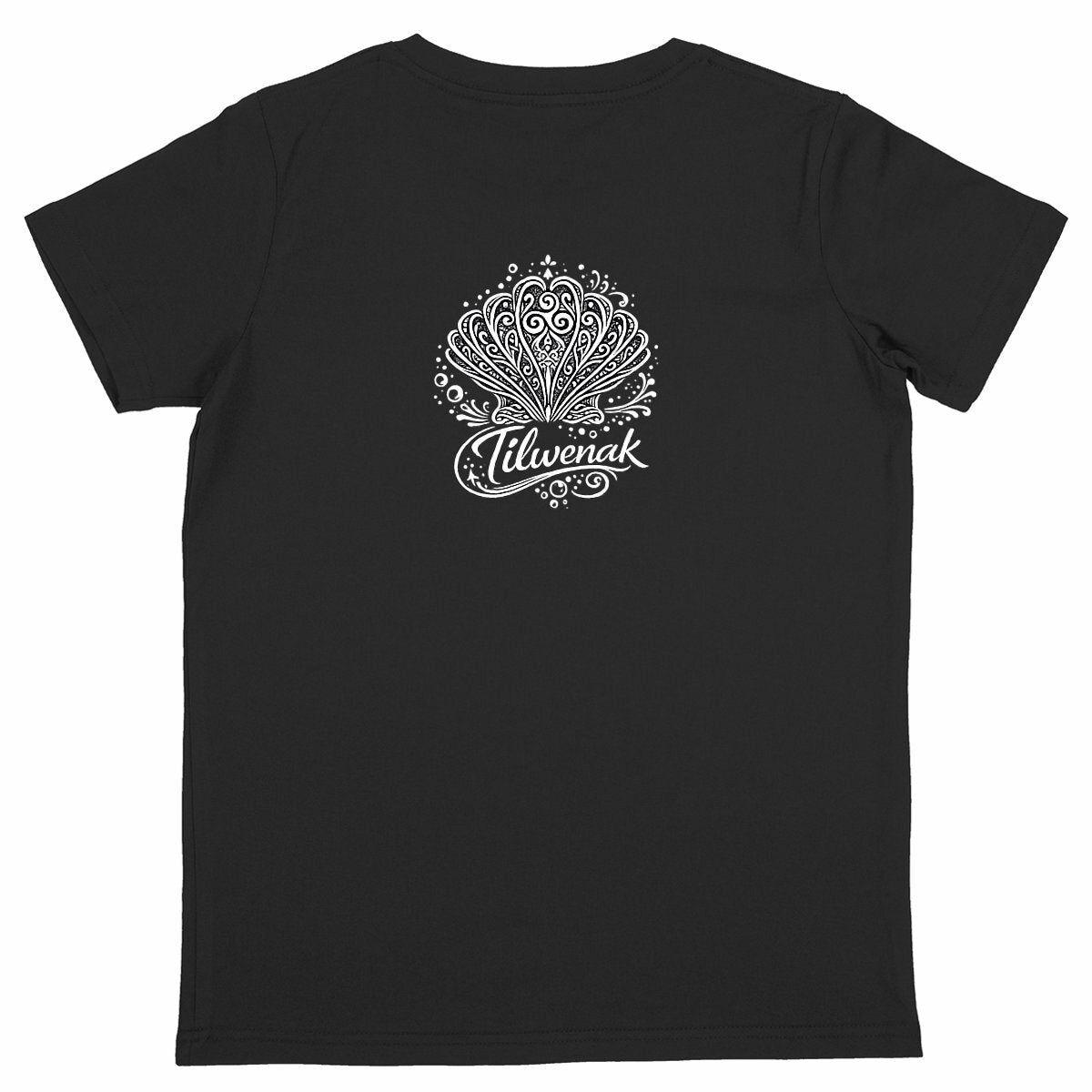 T-shirt enfant en coton bio Tilwenak - dos_noir