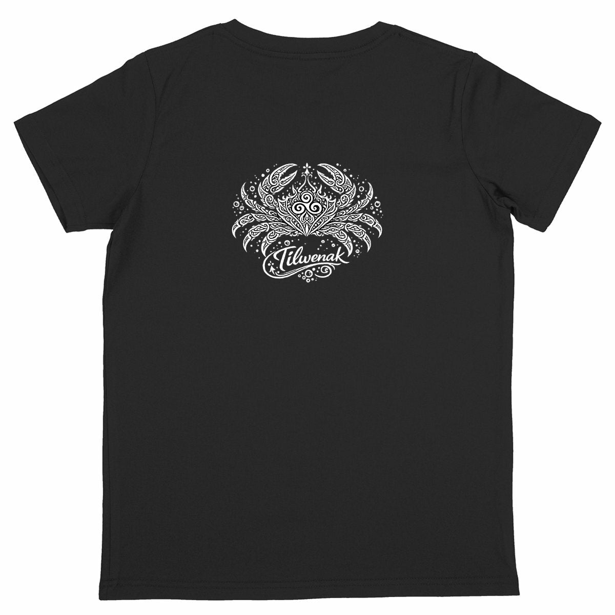 T-shirt enfant en coton bio Tilwenak - dos_noir