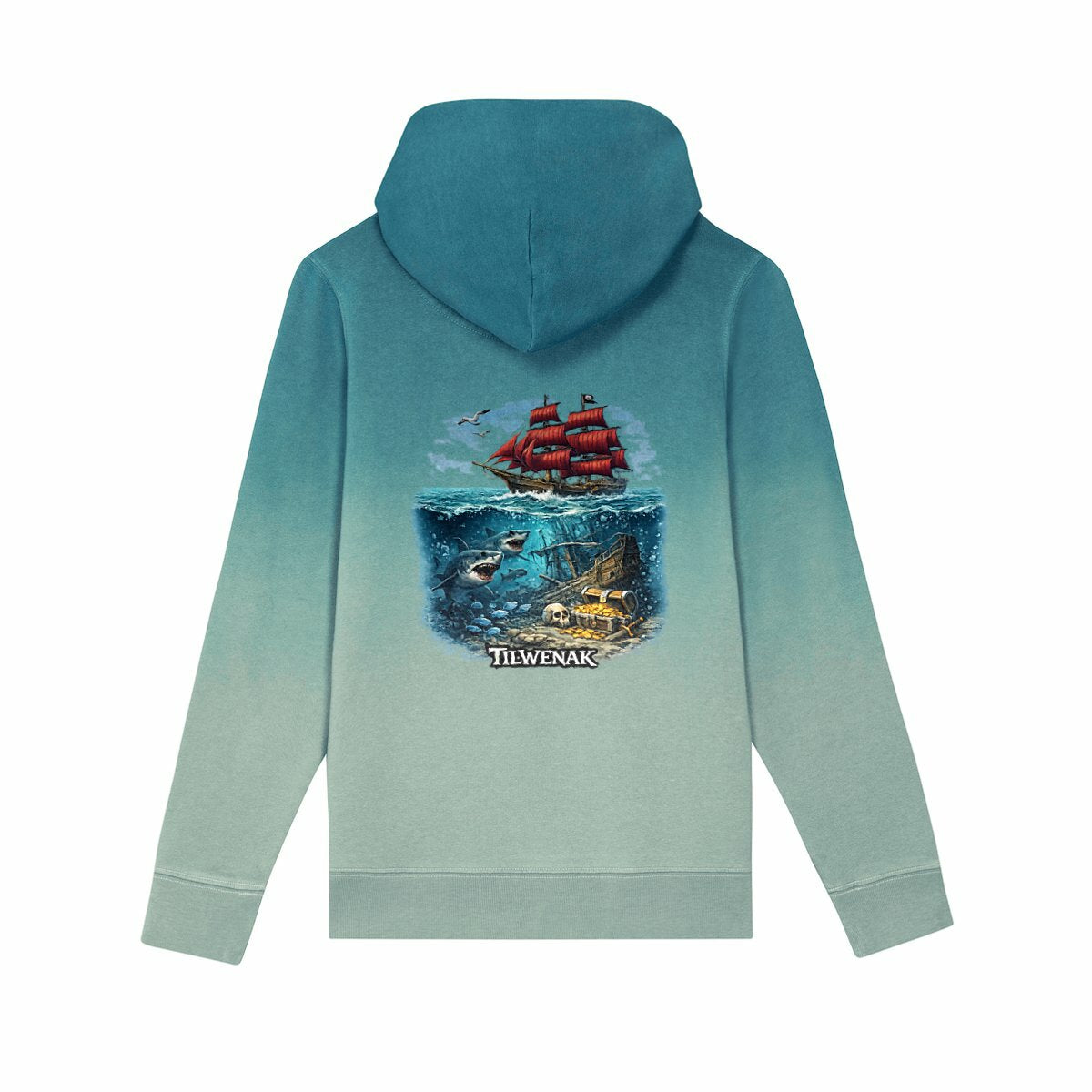 Sweat à capuche enfant Dip Dye - dos_vert