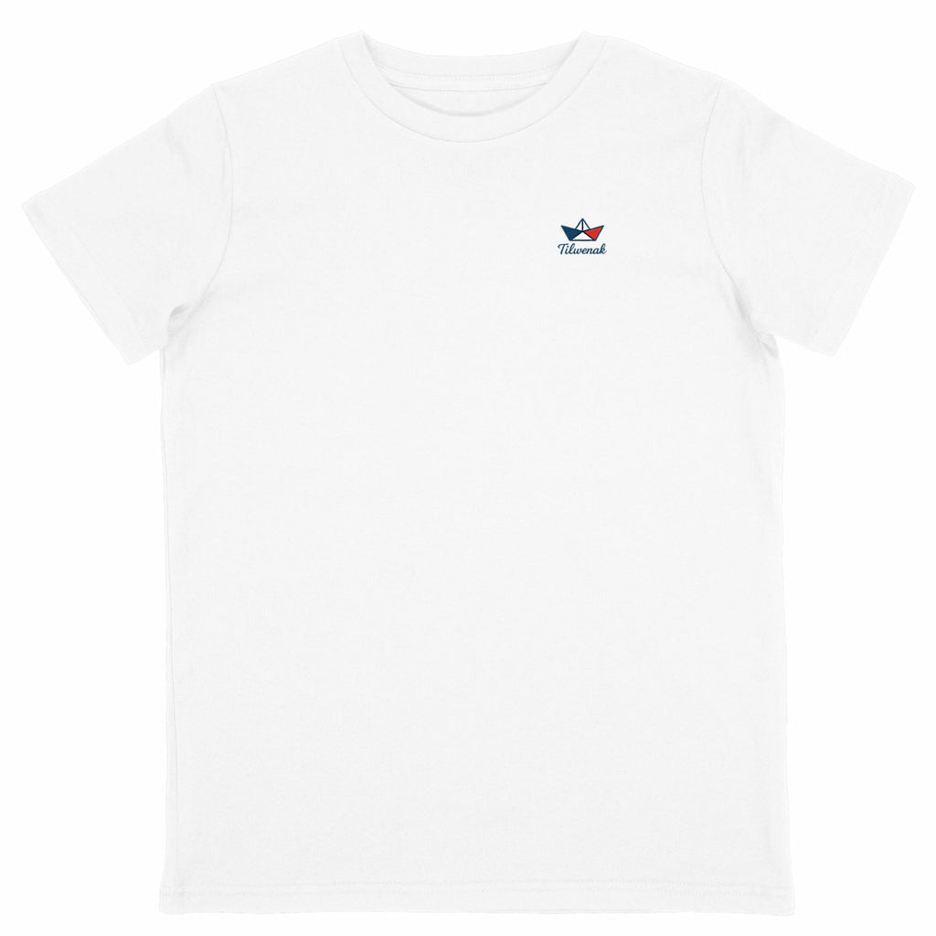 T-shirt enfant en coton bio Tilwenak - face_blanc