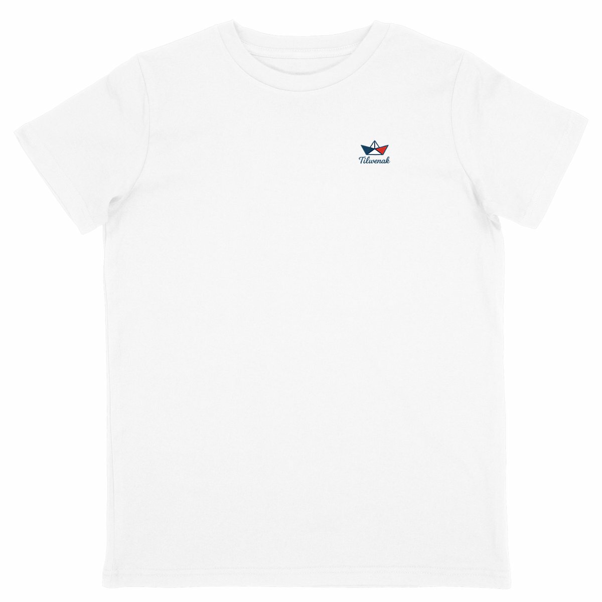 T-shirt enfant en coton bio Tilwenak - face_blanc
