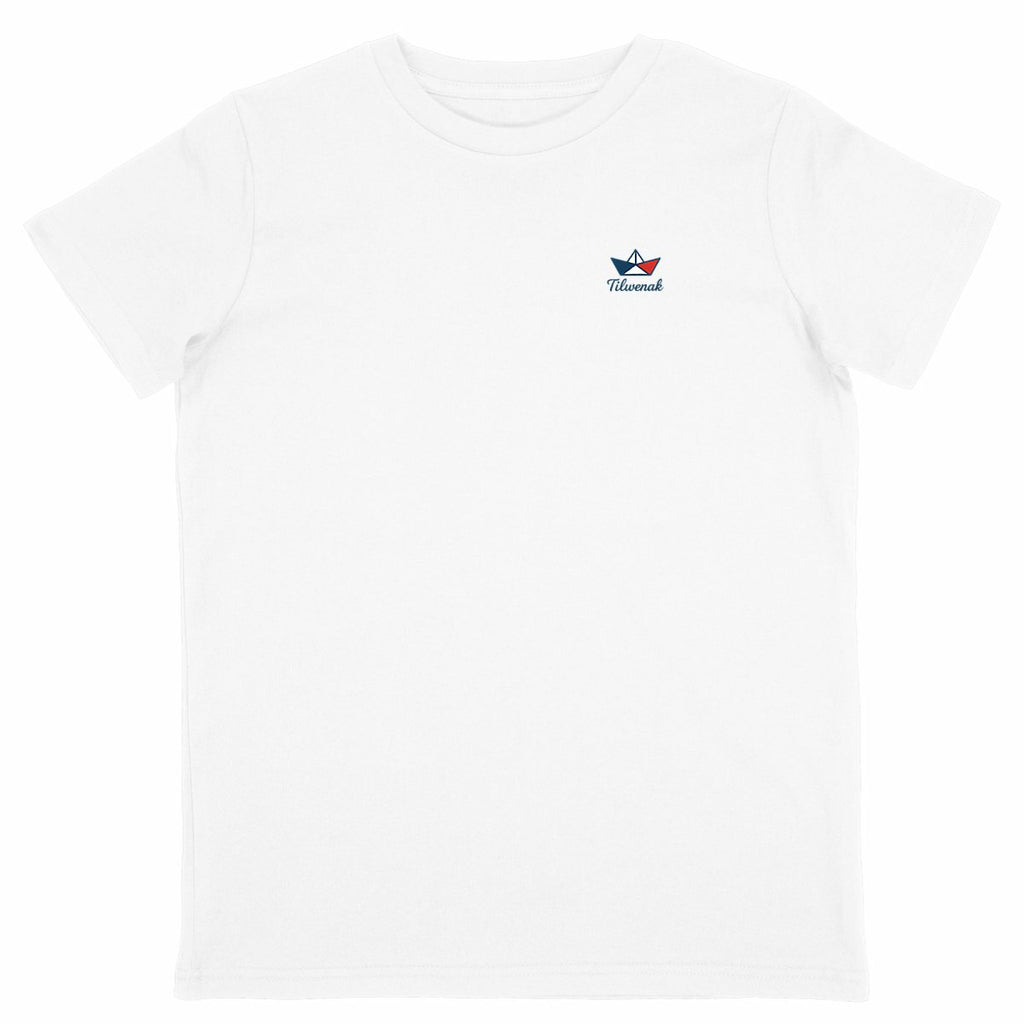 T-shirt enfant en coton bio Tilwenak - face_blanc