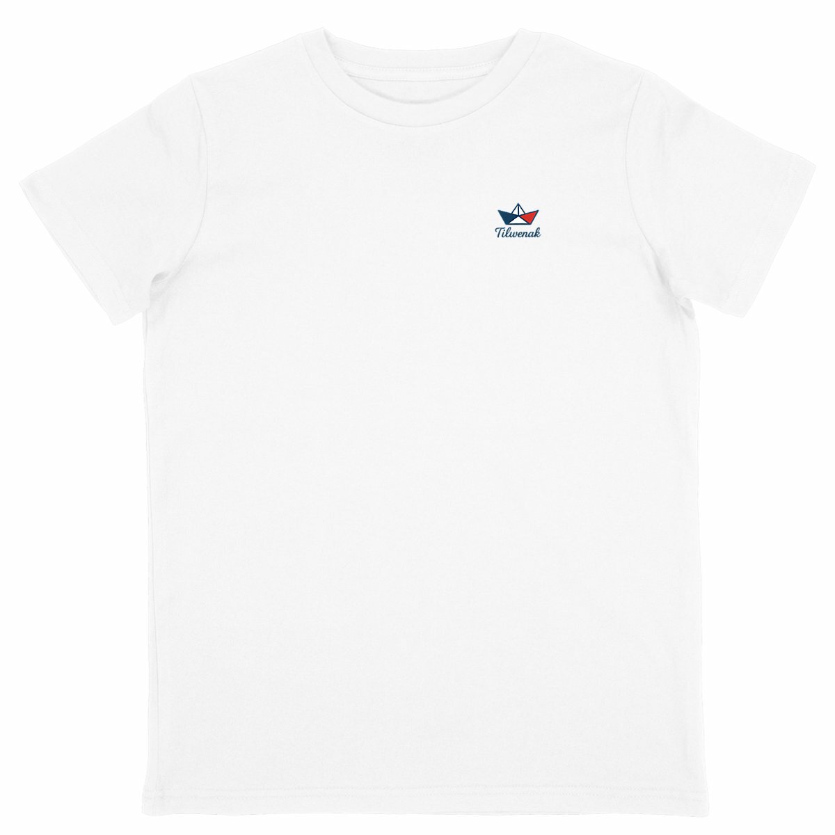 T-shirt enfant en coton bio Tilwenak - face_blanc