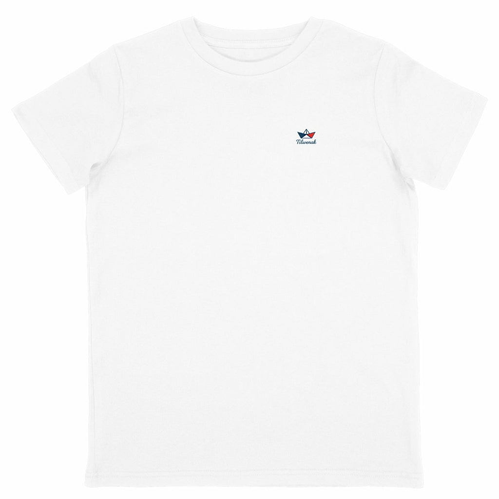 T-shirt enfant en coton bio Tilwenak - face_blanc