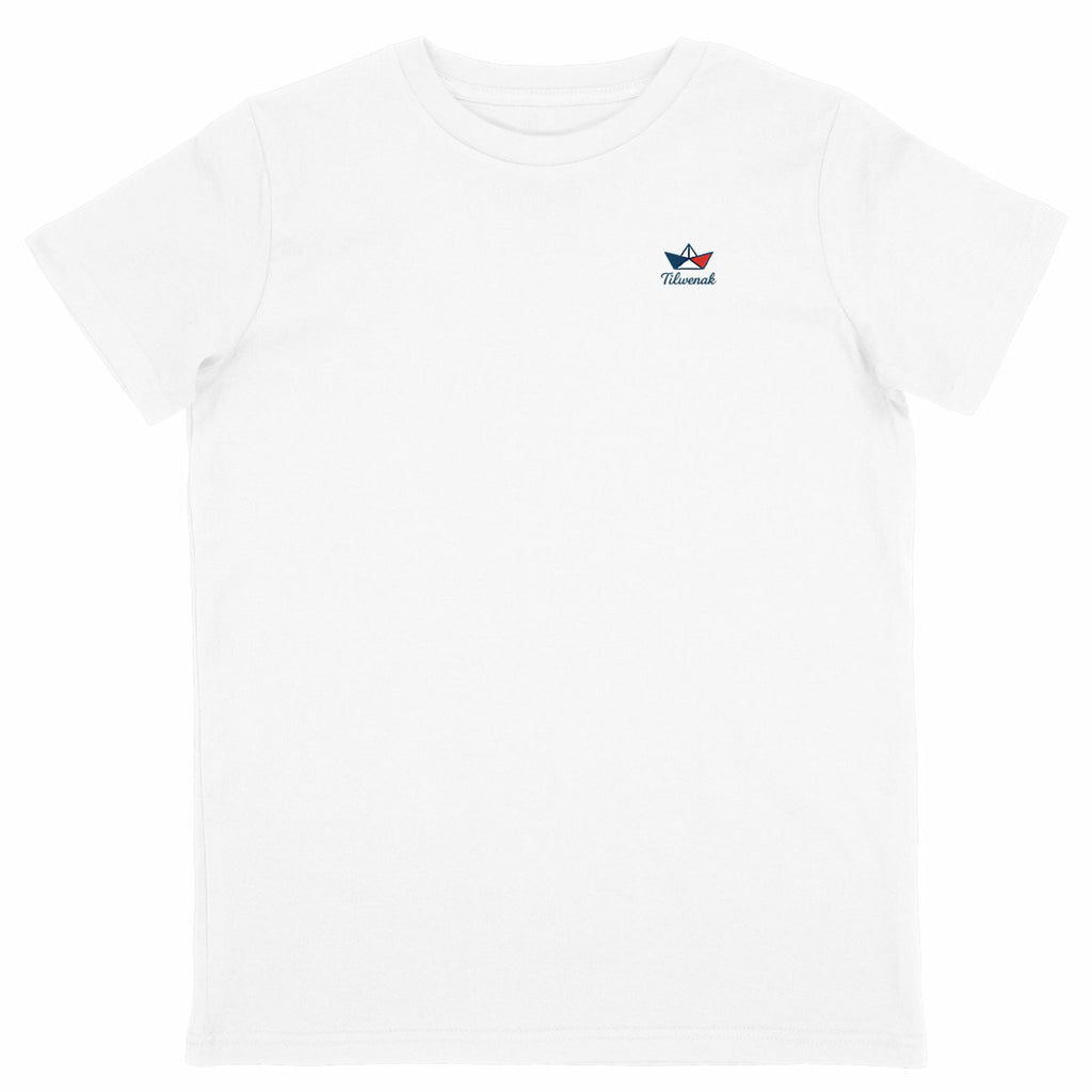 T-shirt enfant en coton bio Tilwenak - face_blanc