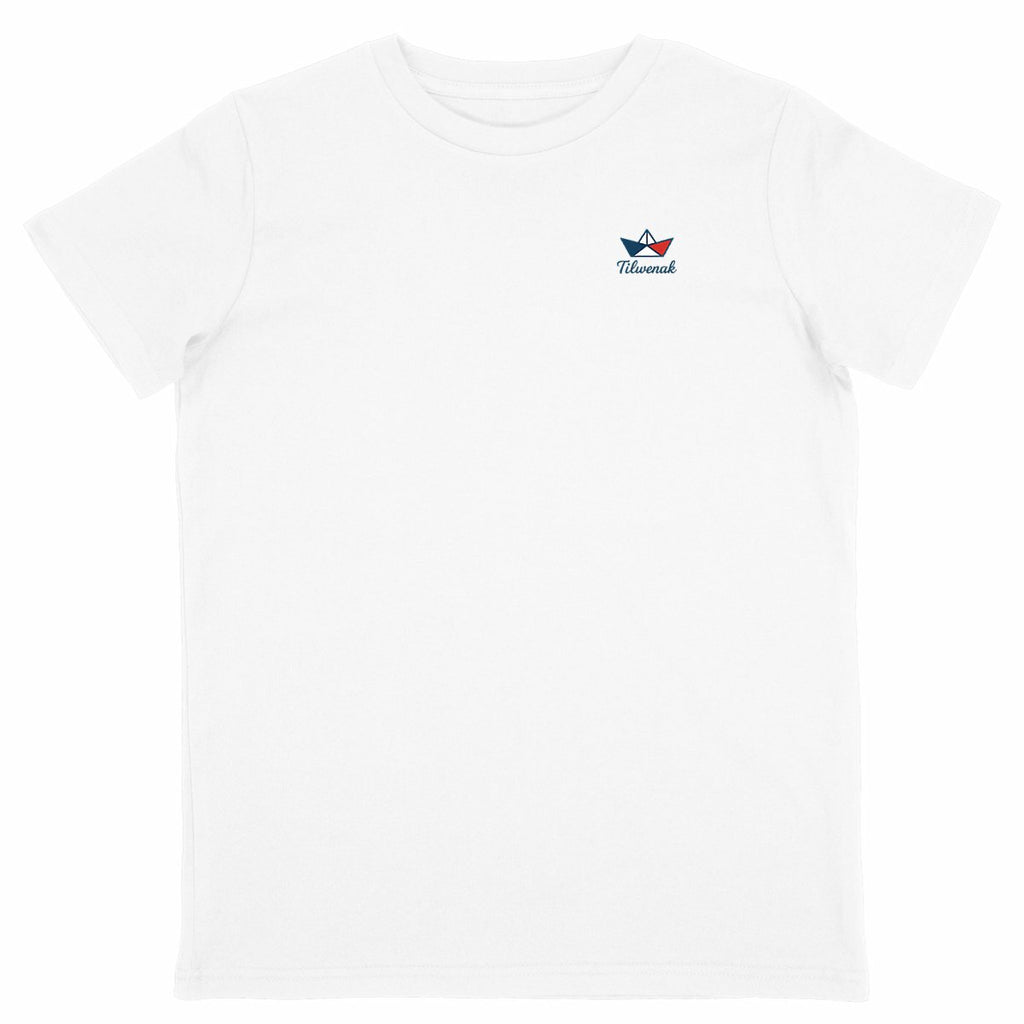T-shirt enfant en coton bio Tilwenak - face_blanc