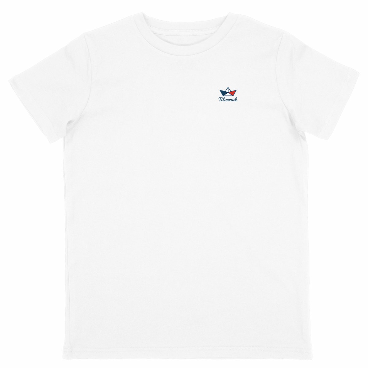 T-shirt enfant en coton bio Tilwenak - face_blanc