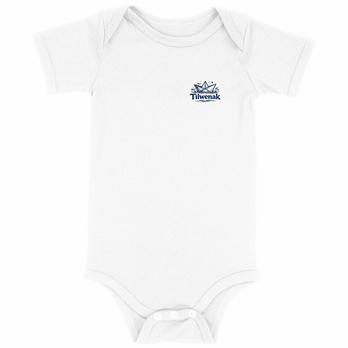 Body bébé en coton bio Tilwenak - face_blanc