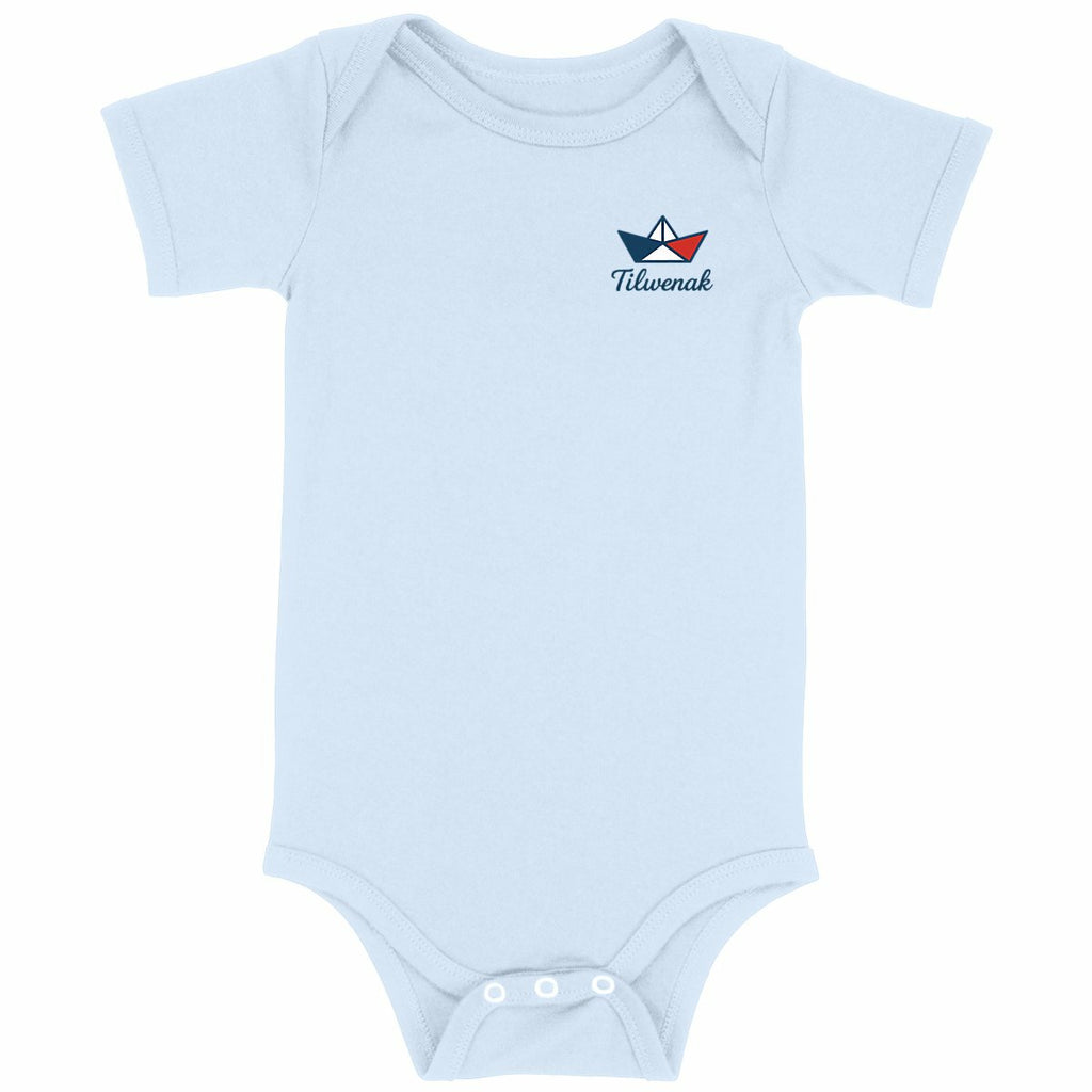 Body bébé en coton bio Tilwenak - face_bleu