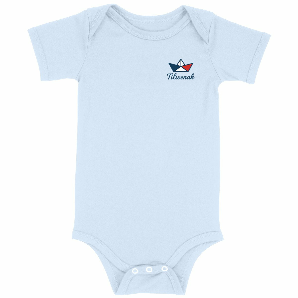 Body bébé en coton bio Tilwenak - face_bleu