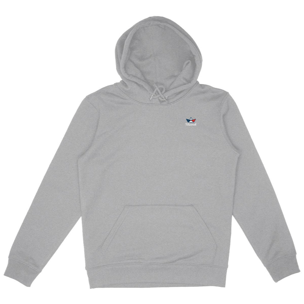 Sweat à capuche épais éco-responsable Tilwenak - face_gris