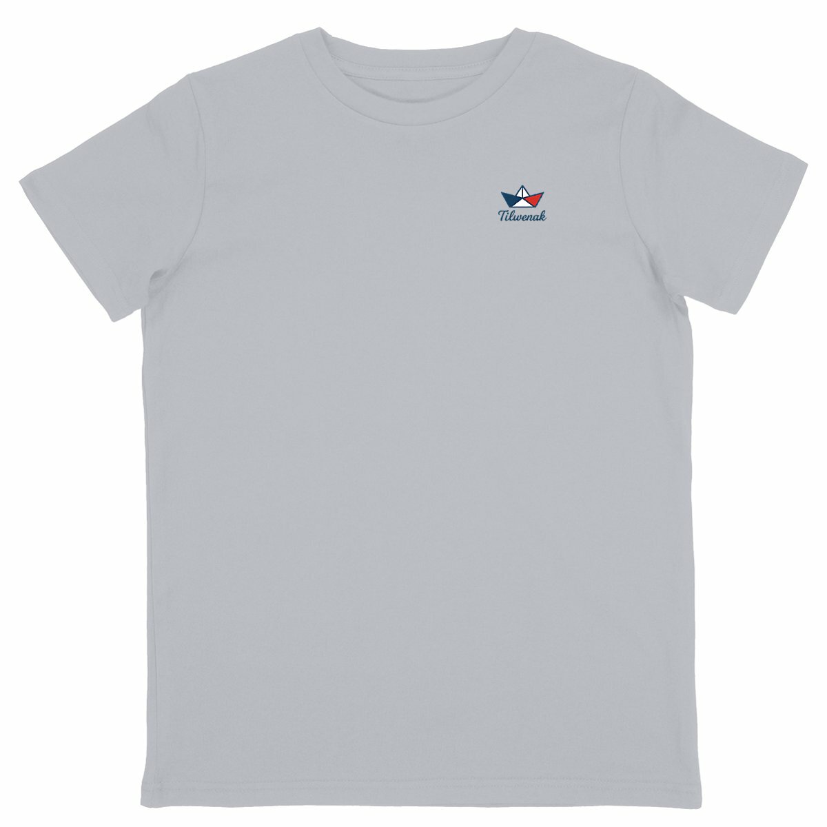 T-shirt enfant en coton bio Tilwenak - face_gris