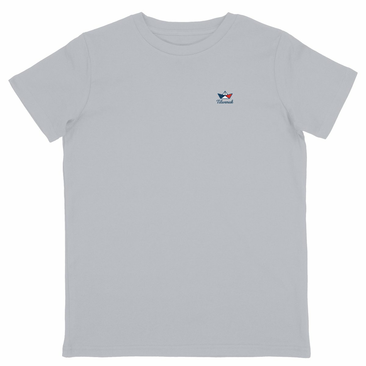 T-shirt enfant en coton bio  Tilwenak - face_gris