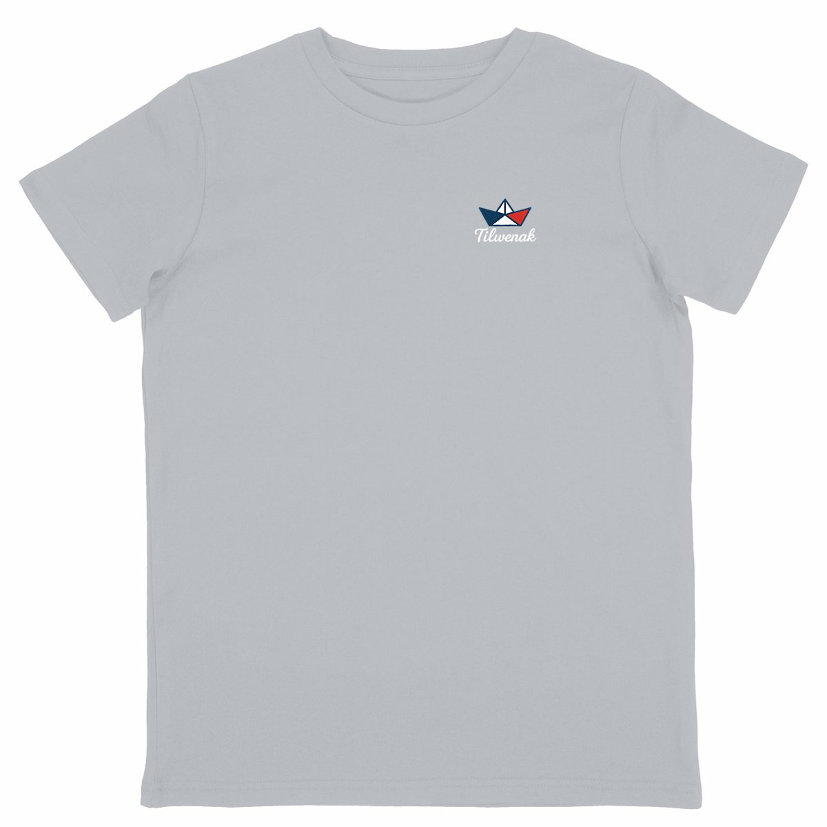 T-shirt Enfant Coton en Conversion Bio – Tilwenak - face_gris