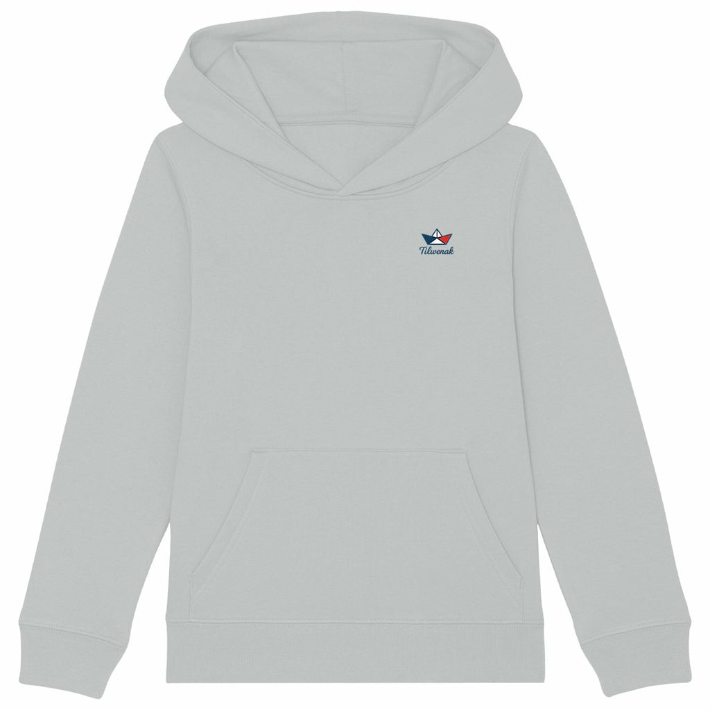 Sweat a capuche Tilwenak épais enfant - face_gris