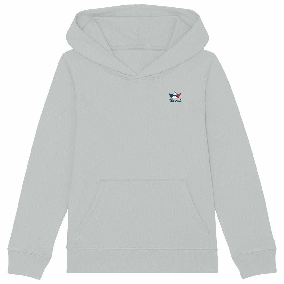 Sweat a capuche Tilwenak épais enfant - face_gris