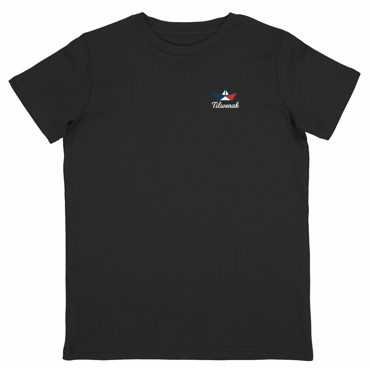 T-shirt Enfant Coton en Conversion Bio – Tilwenak - face_noir