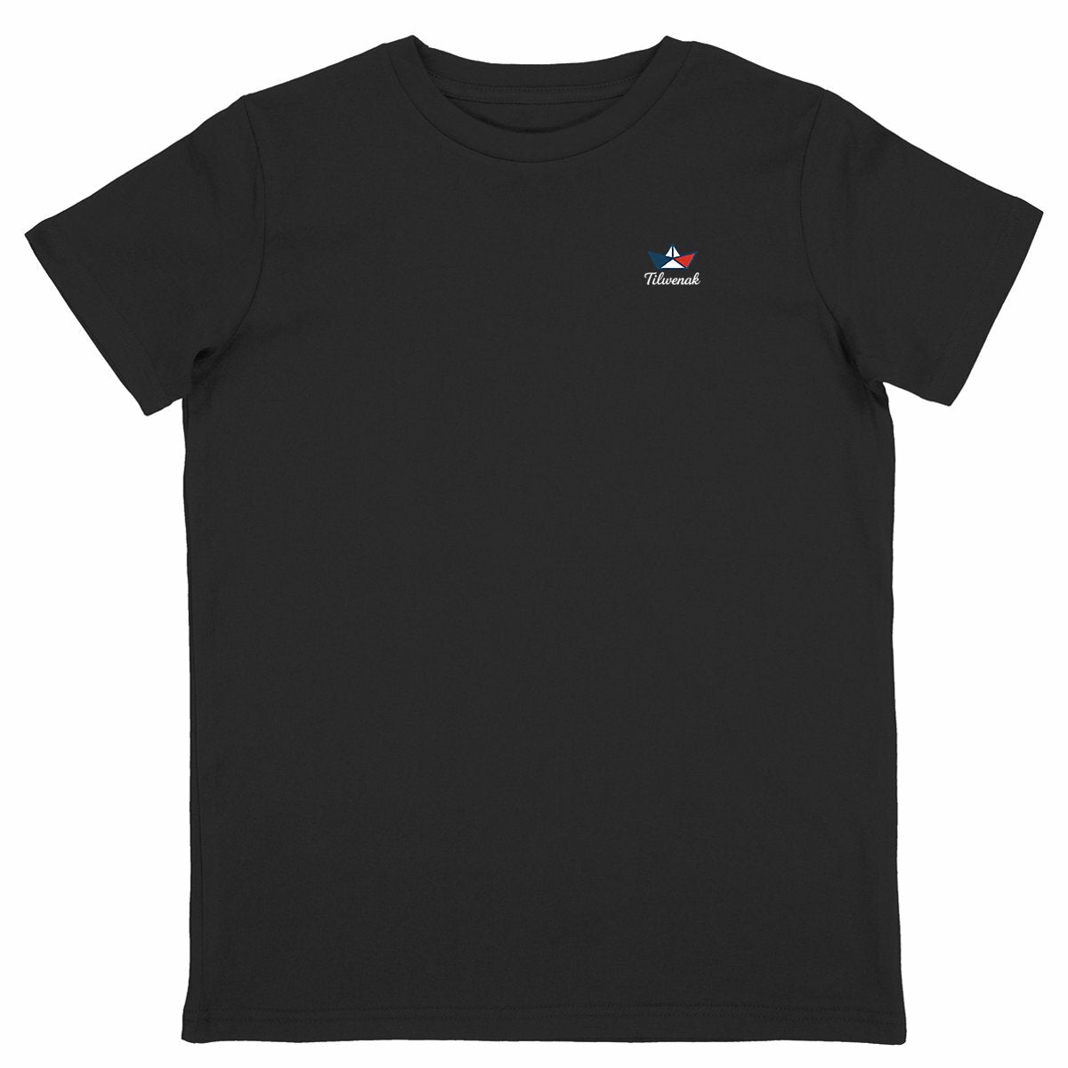 T-shirt enfant en coton bio Tilwenak - face_noir